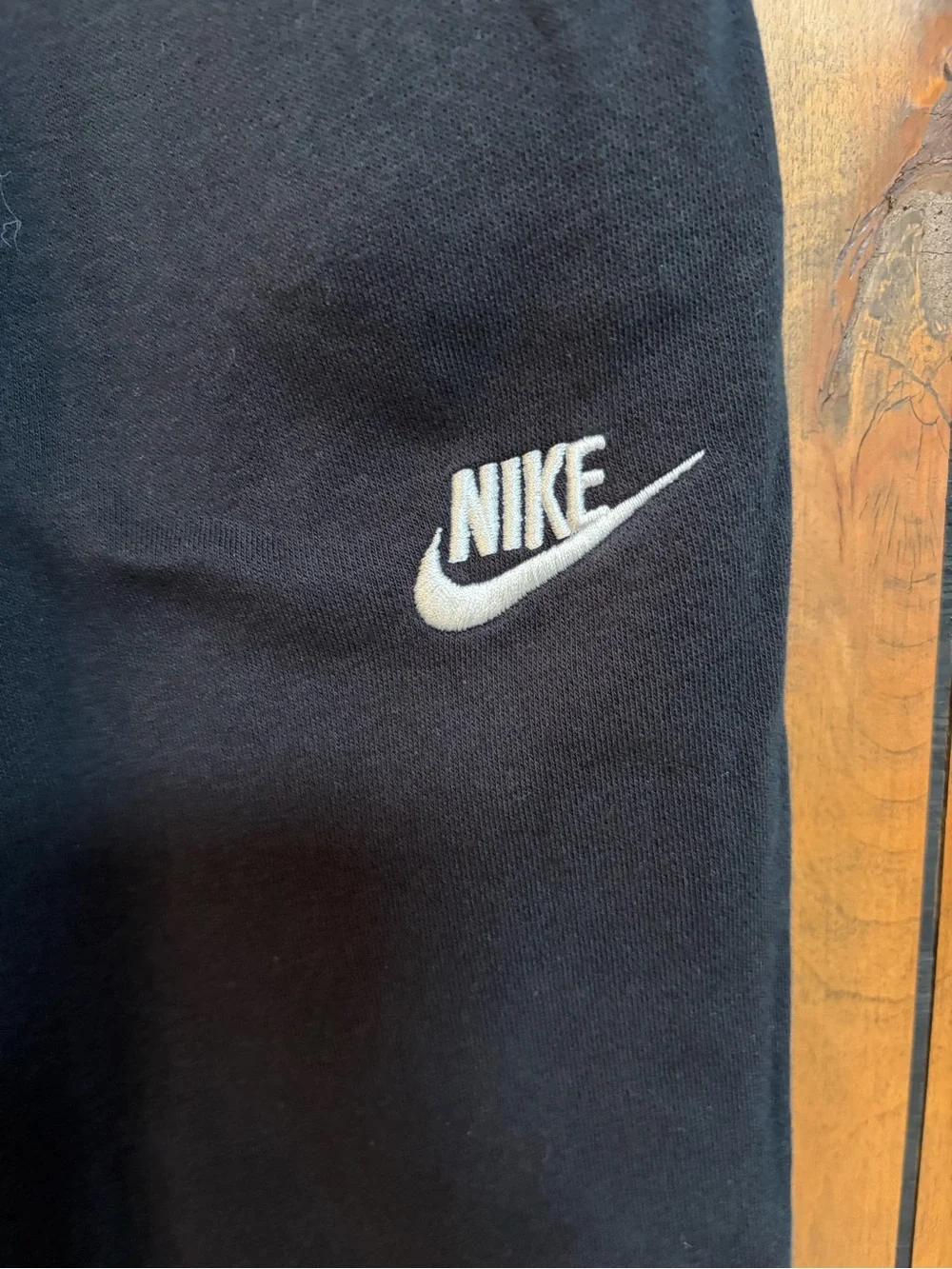 Nike Black Kids Fleece Joggers with White Swoosh